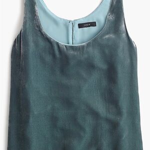J. Crew Women's Velvet Tank Top - Blue Gray
